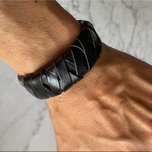 Genuine Leather Men’s Adjustable Bracelet